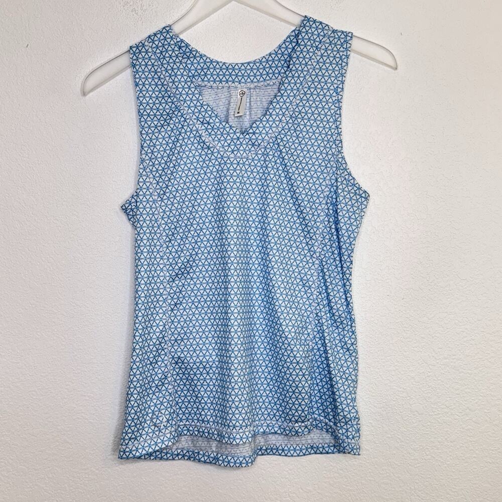 The Bubble Lifestyle Womens Tank Top Size M‎ Blue Golf Tennis Pickleball Preppy